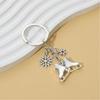 Skiing And Skating Inspired Keychain Featuring Snowflake And Ice Skate Pendant Keyring Creative Key Organiser Charm