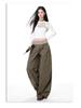 Women's Patchwork High-Waist Slimming Wide-Leg Pants - Spring/Autumn 2026