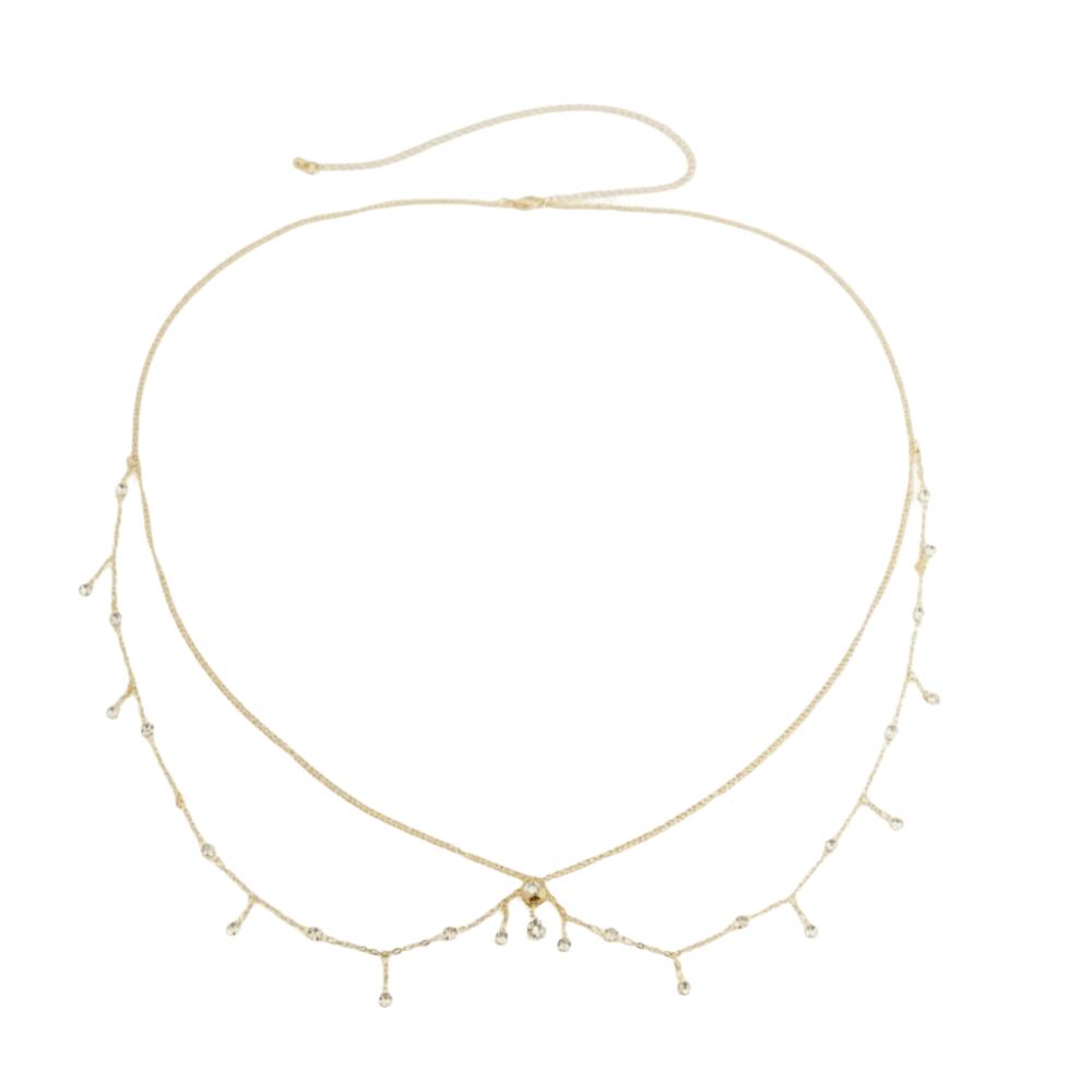 

Zircon Navel Nails Body Chain Tassel Bikini Belly Belt Jewelry Waist Chain Beach золотой