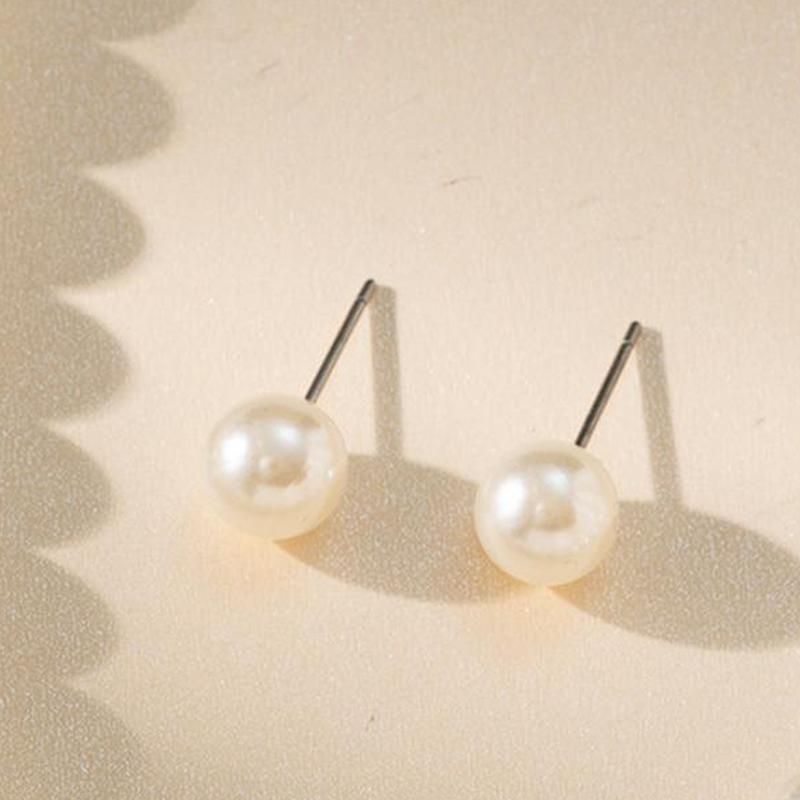 Boucles d'oreilles classiques en perles Collier Choker perlé Collier avec pendentif en perle