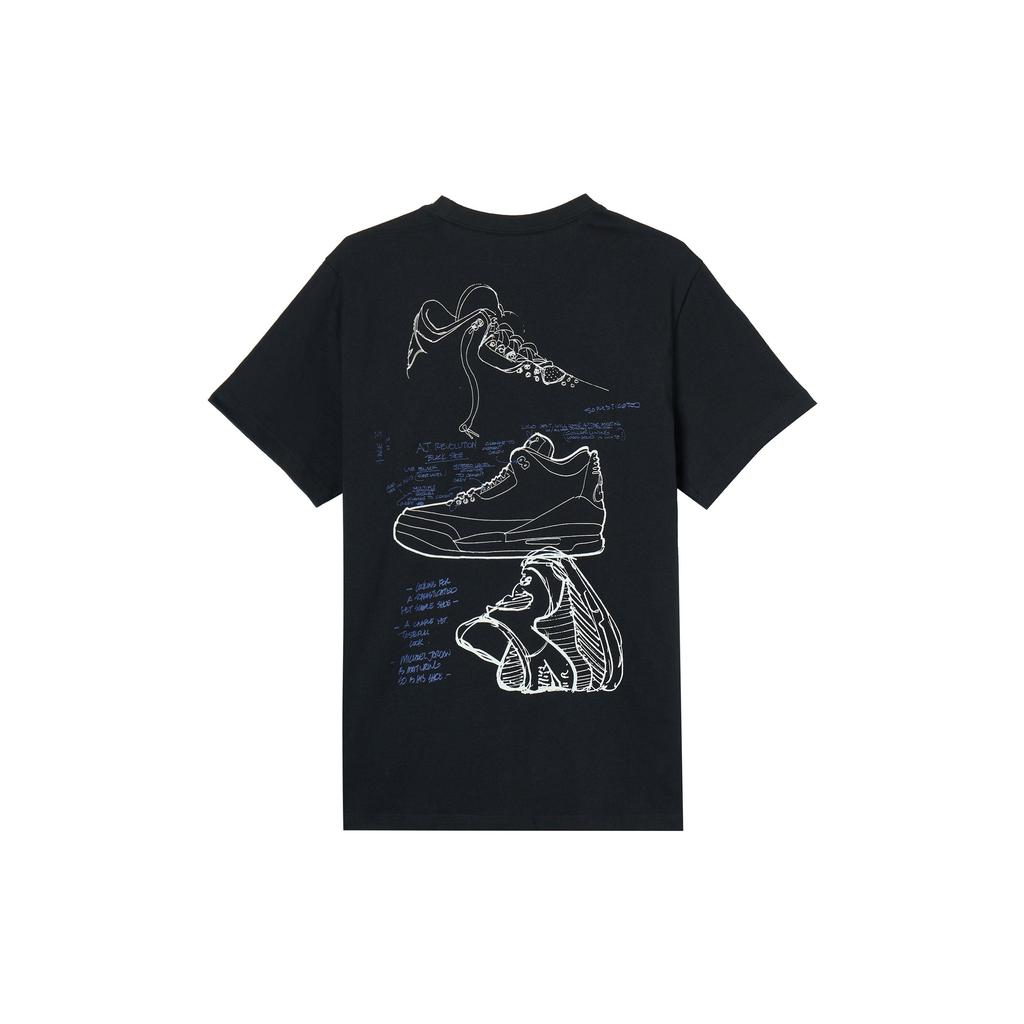 Jordan Seltene Luft Bequeme Mode Lässig Vielseitig Einfarbig Kurzarm T-Shirt Herren Oberteile Schwarz Weiß IB7527010