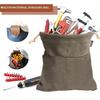 Foldable Canvas Foraging Waist Bag Drawstring Fruit Berry Harvest Pouch