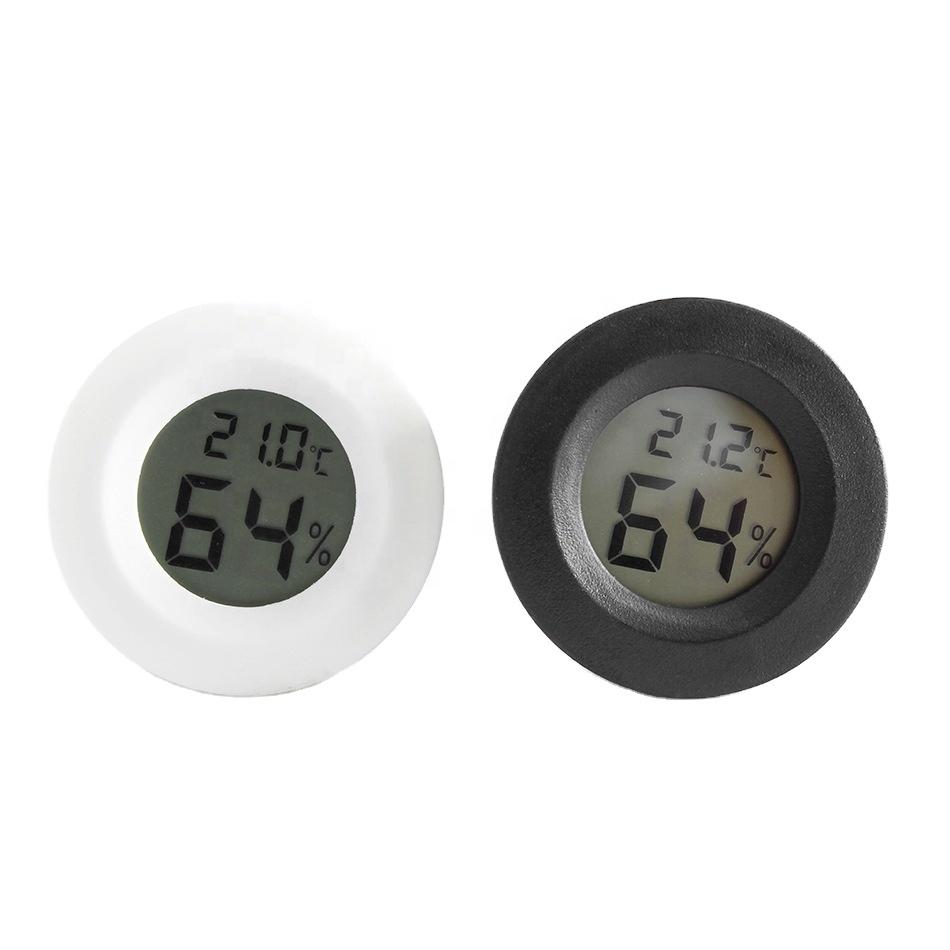Low Cost Round Shape Digital Thermometer Hygrometer for Indoor Greenhouse Humidors Reptile Incubator ±1°C