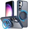 Samsung S26 Ultra 360° Rotating Gear Phone Case with Wireless Magnetic Charging.