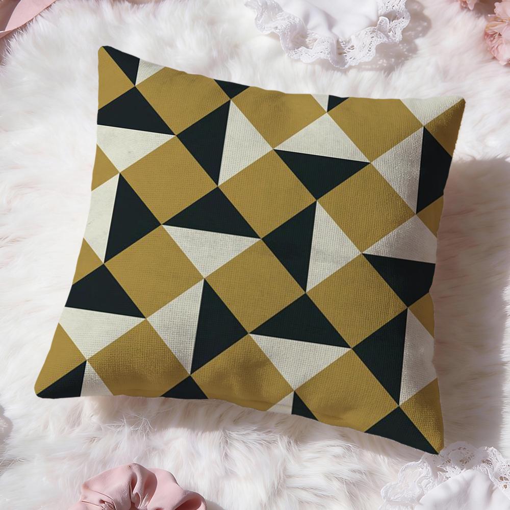 Triangle Array Cushion Cover Premium Comfort Reversible Pillow Cove Two In One Design for Any Room  Car Interior