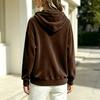 Women's Casual Hoodie - Color Loose Fit Long Sleeve Pullover Sweatshirt for Fall and Winter