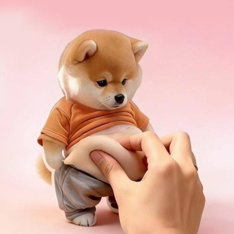 Pressure Relieving 3D Adhesive Dog Sticker Shiba Inu Design Suitable for Preventing Car Door Collisions Home Decoration