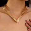 Multi-layer Hollowed-out Jewelry Set Geometric Women Jewelry Set Necklace Bracelet Set  Wedding