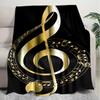 1PC Musical Symbols Music Printed Blanket, All Season Lightweight Home Office Outdoor Nap Multifunctional Blanket A19