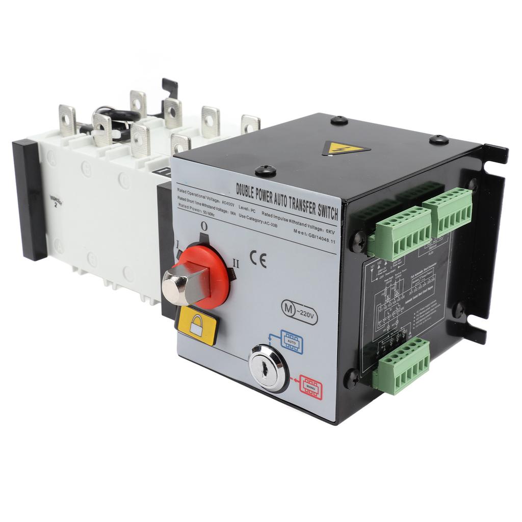 Generator Umschalter PC Isoliert 2in 1out Dual Power Automatischer Umschalter AC400V 125A