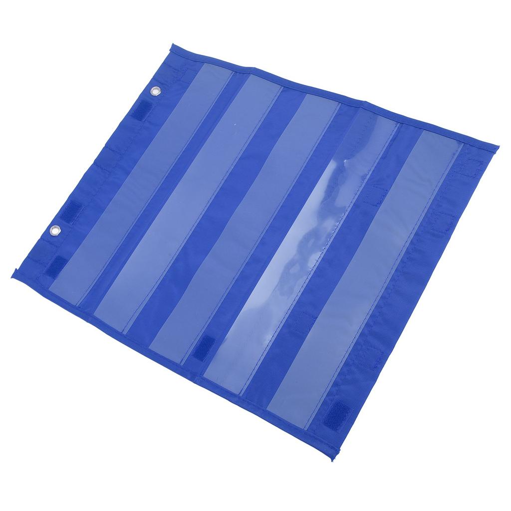 Magnetic Pocket Chart 5 Rows Transparent Schedule Pocket Chart for Home School Classroom Activities Blue