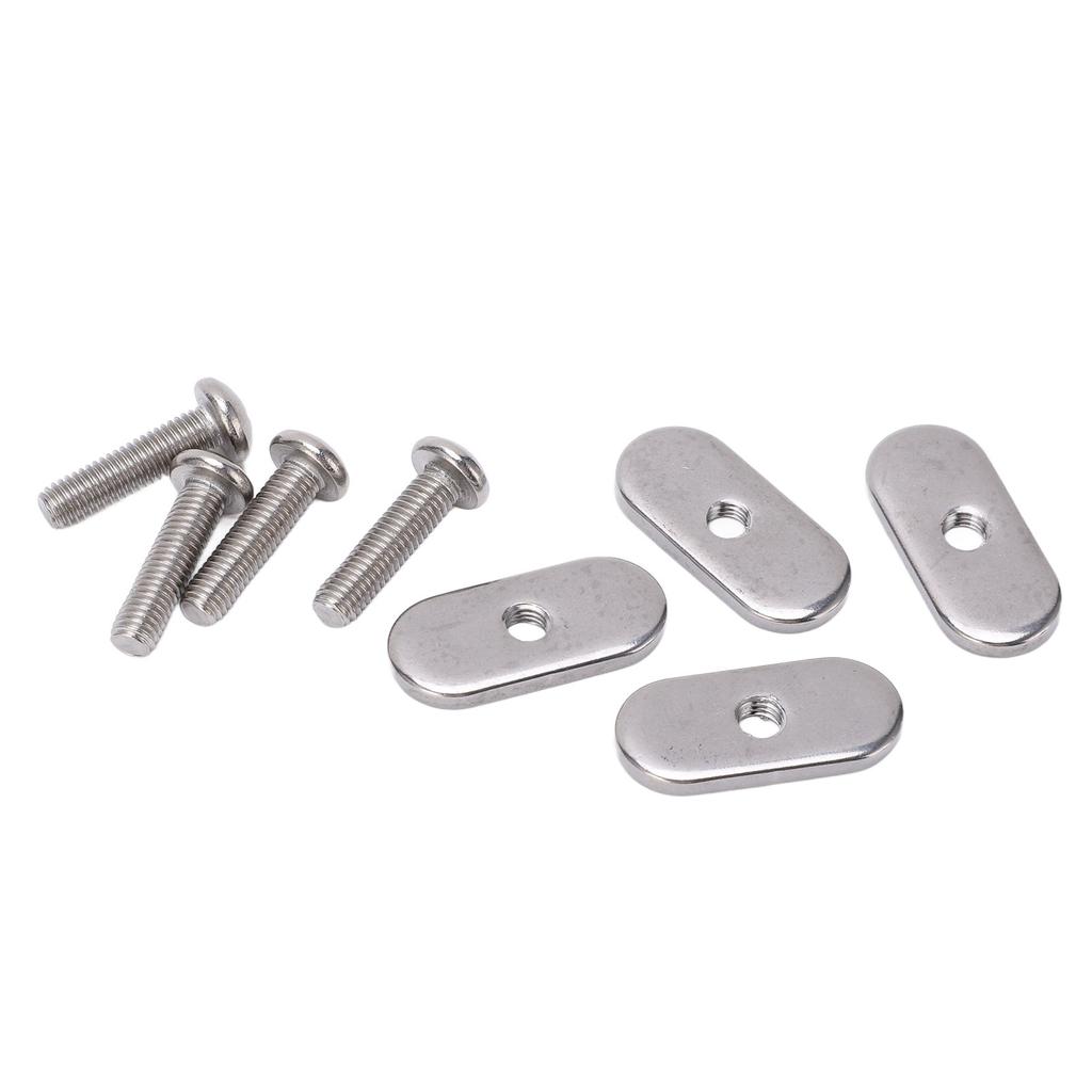 4 Sets Kayak Rail Screw Stainless Steel M5 Thread Rust Proof Boat Track Nuts for Canoes