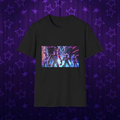 Violazione della Sicurezza Fnaf Glamrock Freddy Monty Roxanne T-Shirt Unisex Softstyle