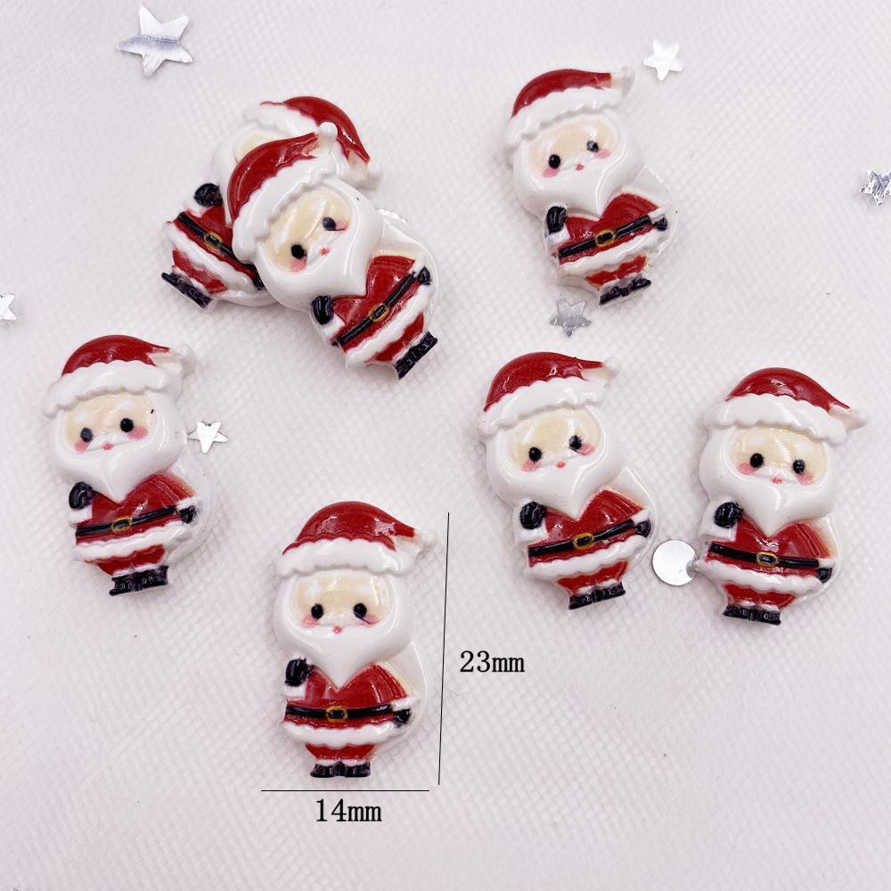 20pcs Resin Colorful Christmas Combination Flatback Cabochon Stone Figurines Christmas Embellishments DIY Scrapbook Craft