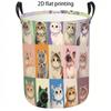 1pc Laundry Basket, Cute Cat Headscarf Print Dirty Clothes Hamper, Collapsible Fabric Storage Bin with Handles for Laundry Organization, Casual Home S