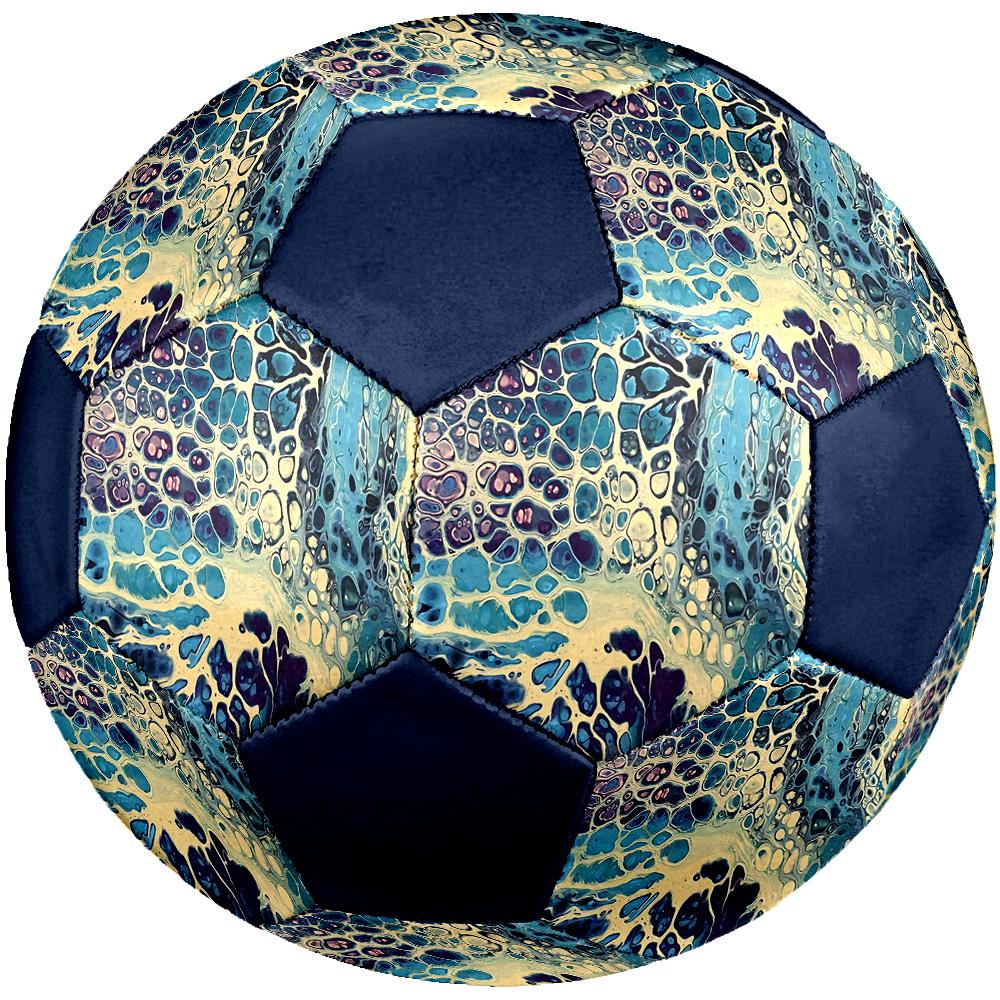 1PC Abstract Fluid Patterns Soccer Ball Size 5 Football Machine Sewn Indoor/Outdoor Universal Football Gift W103