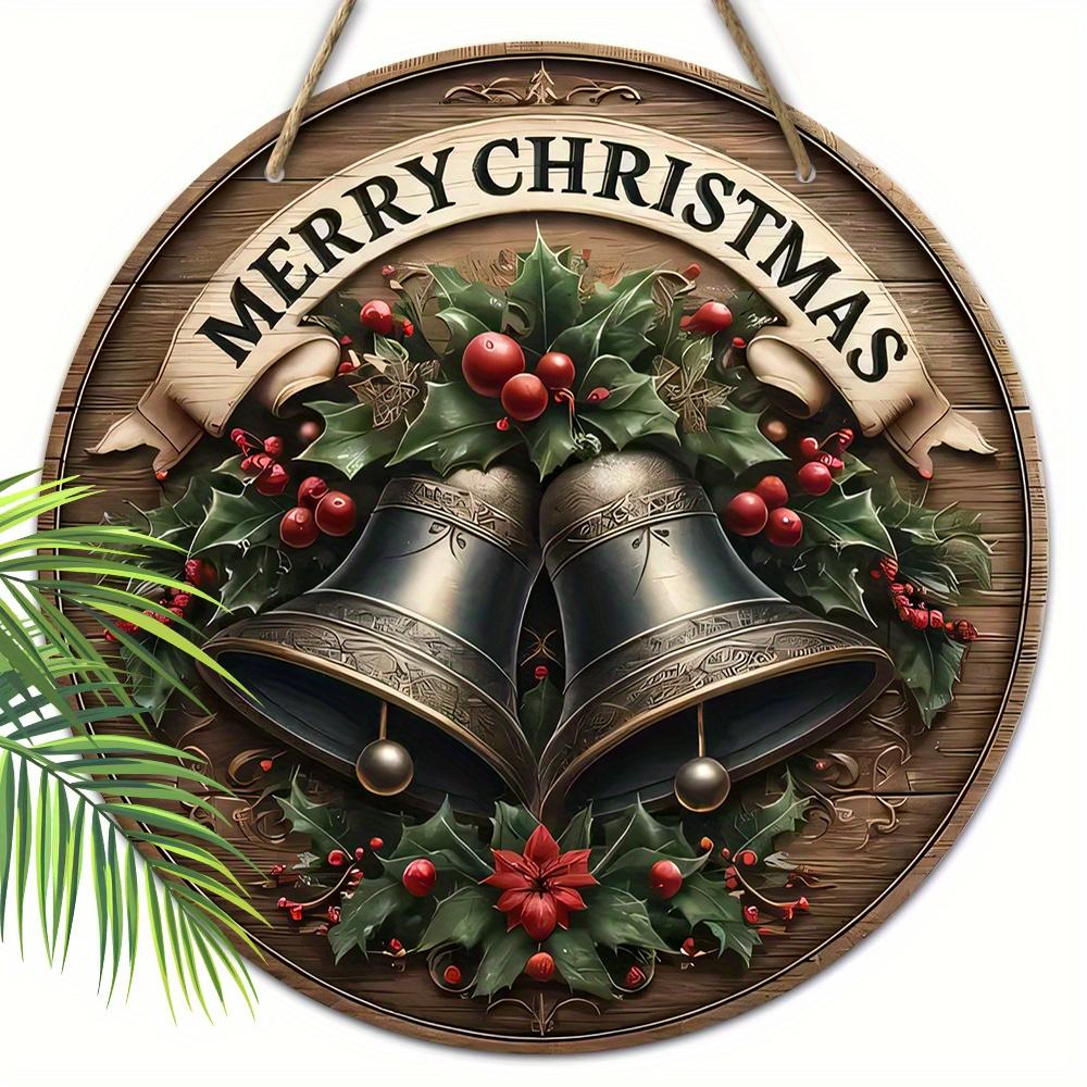 

Ретро Деревянная Рождественская Табличка с Merry Christmas - Табличка Navidad для Декора на Входную Дверь или Стену - Идеальное Рождественское Украшение 20cm/7.87in зелёный