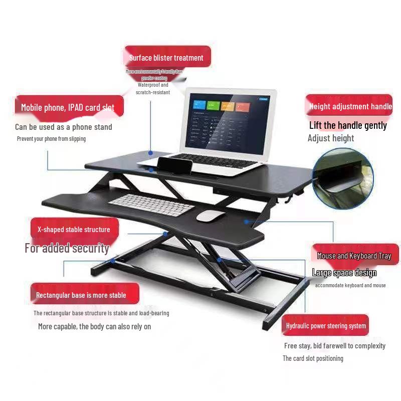 Mesa Ajustável em Altura para Laptop | Estação de Trabalho para Escritório e Casa