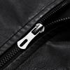 Mens Plus Size PU Leather Jacket Casual Business Style Loose Fit Warm Outerwear Daily Wear