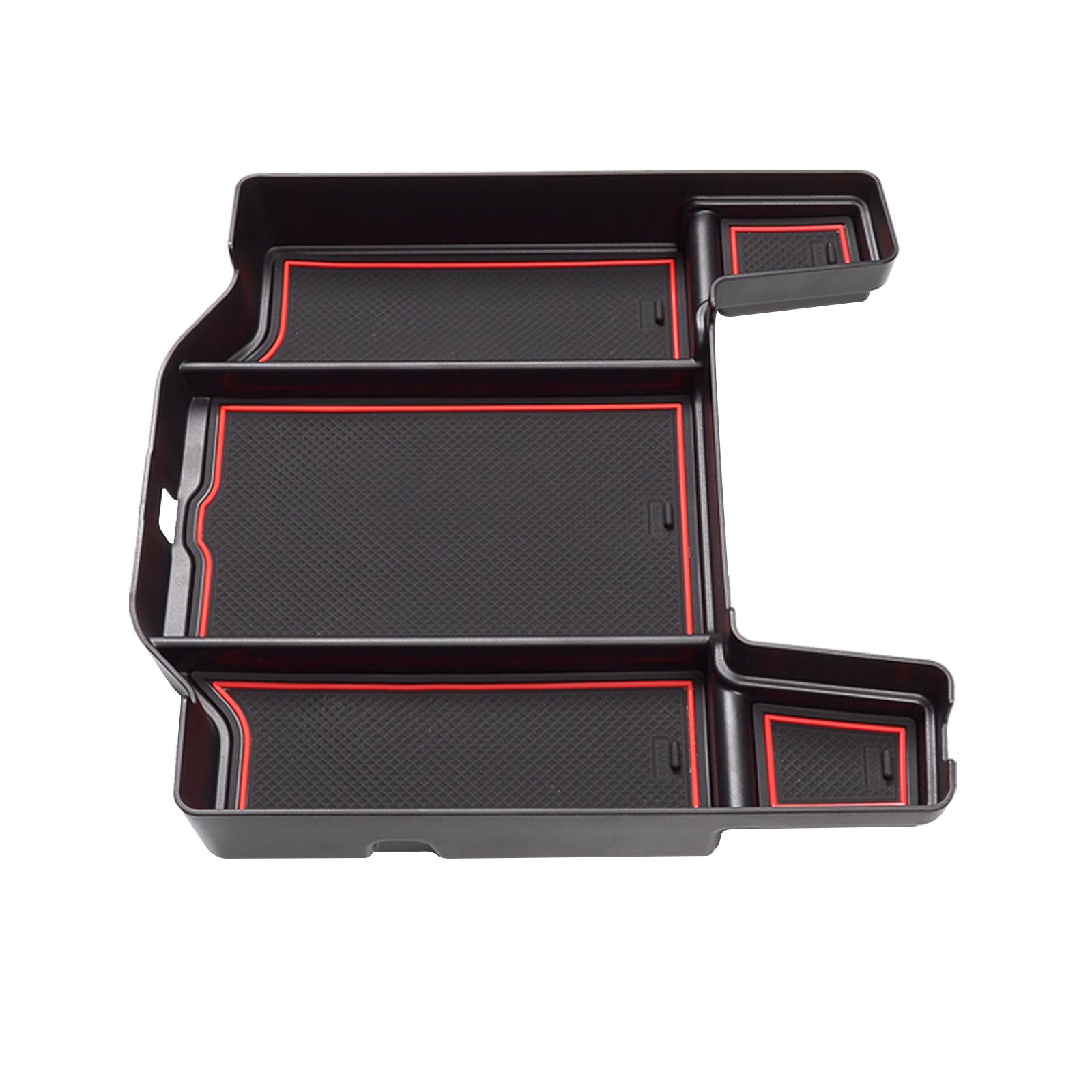 

for Dodge Ram 1500 2500 3500 2019-2026 Central Armrest Storage Box Anti-slip Tray Organizer Interior Accessories Black червоний