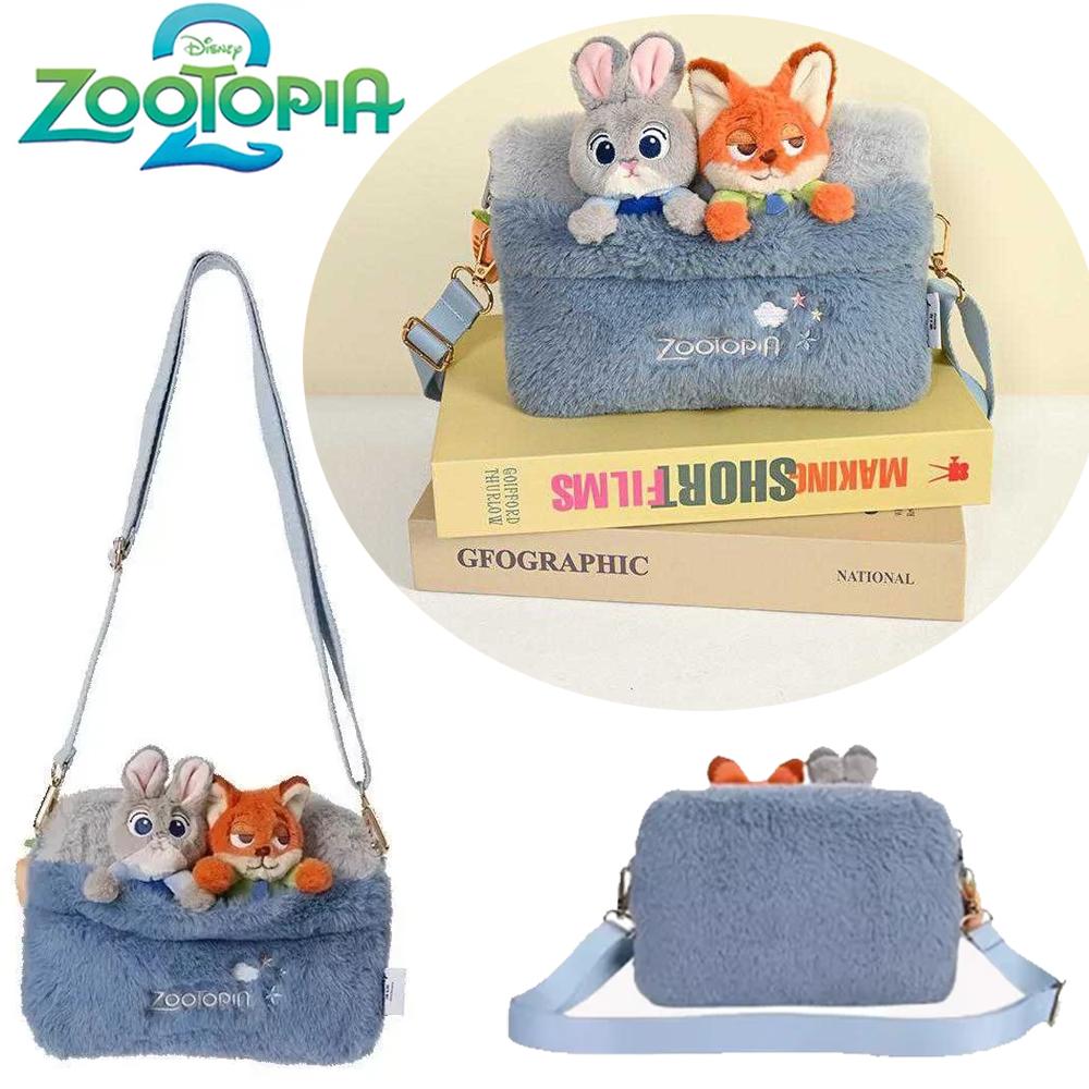 Zootopia 2 Crossbody Bag Cartoon Judy Nick Doll Large Capacity Hand-Held Backpack Kids Gifts Shouder Bag Zipper Handbag