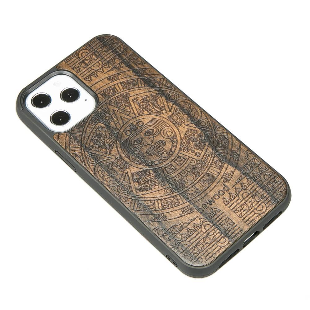 Wooden Case for iPhone 12 Pro Max Aztec Calendar Ziricote