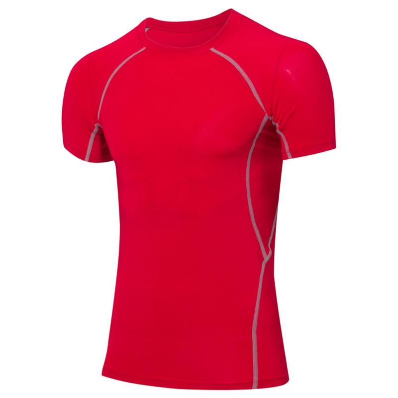 IELGY Fitness Quick-drying Running Stretch Multi-color Optional Black Tight Training Short-sleeved T-shirt Men