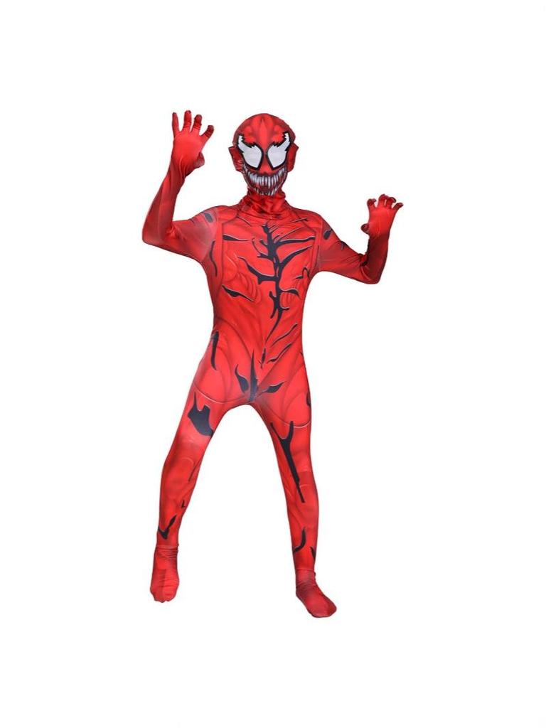 Venom Superhero Bodysuit Halloween Costume: Spiderman & Black Panther Cosplay Jumpsuit