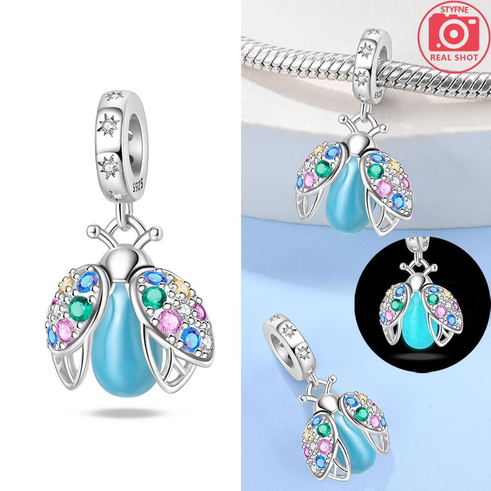 Koper Goud Gloei in het Donker Vuurvliegje Hanger Past op Armband Vrouwen Doe-het-zelf Hanger Voor Sieraden Maken Cadeaus