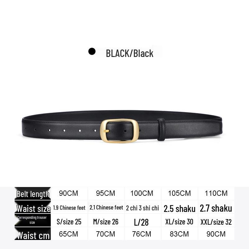 2025 Women's Leather Pin Buckle Belt - Versatile Genuine Leather Waistband for Jeans