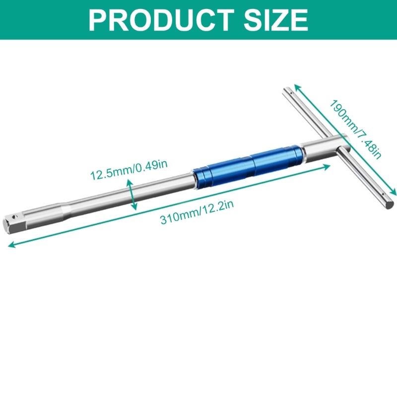 Multipurpose T Handle Hex Key Wrench with Sliding Handle Sleeves For Fastener Rotation In Furniture Assembly Home Repair