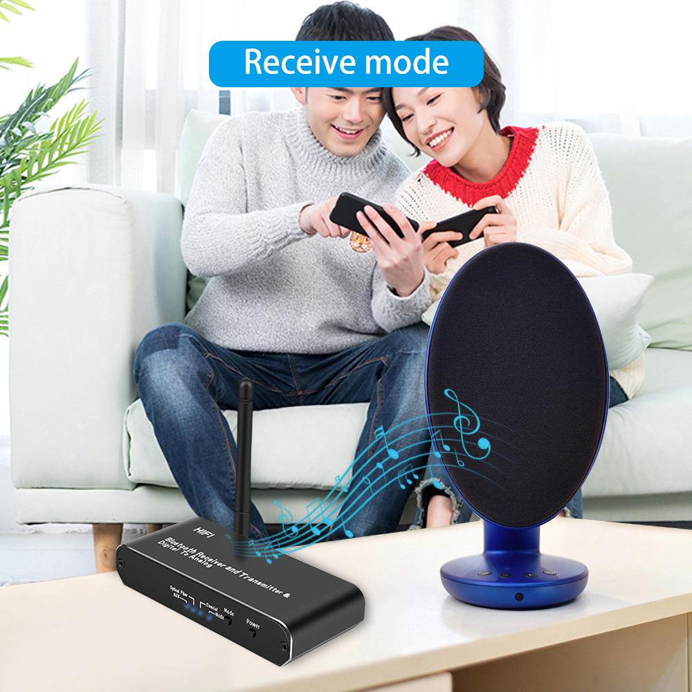 VAORLO HiFi Wireless Bluetooth 5.0 Sender Empfänger Unterstützung Digital zu Analog Stereo Musik Für TV Kopfhörer Konverter