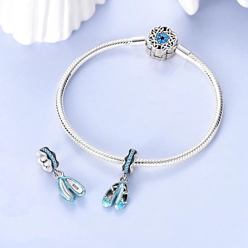Charms Copperblue Ballet Shoe Butterfly Beads Fit Charms Plataoriginal Bracelet Beads Women Jewellery Making Gifts