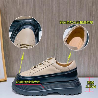 Women's Shoes 2025 Spring New Women's Casual Muffin Shoes Platform Single Shoes Women's Fashion Small Leather Shoes