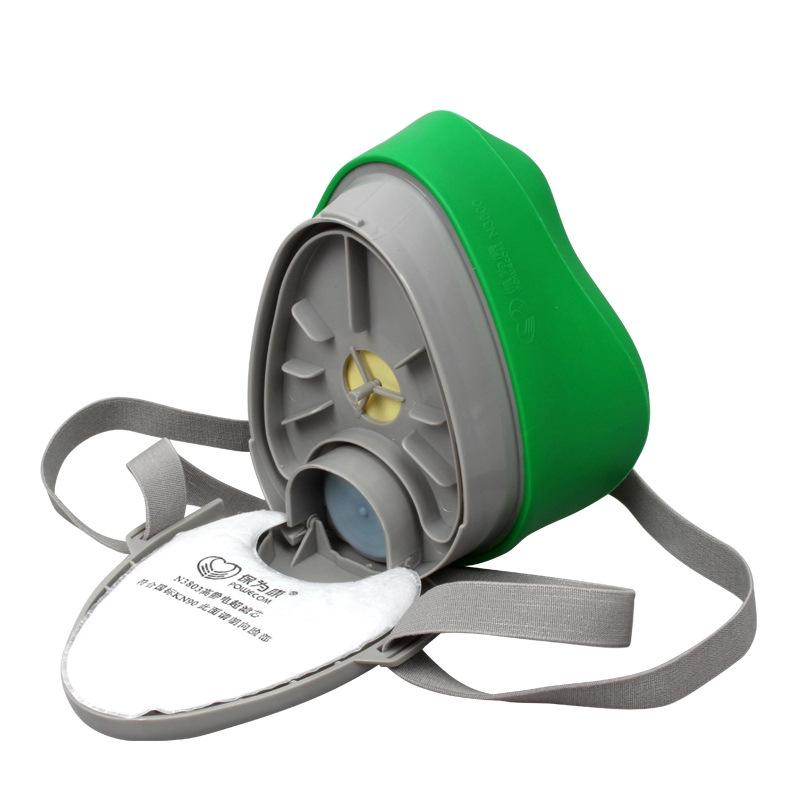 Bao Wei Kang 3800 Dust Mask with 4 Filters for Industrial, Cement, and Grinding Dust Protection