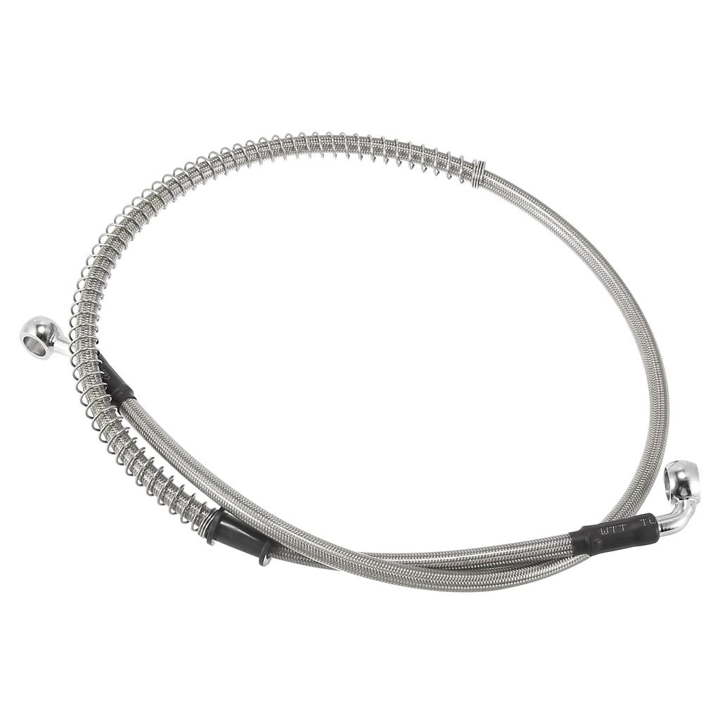 Motoforti Motorcycle Brake Clutch Universal Hose Line Pipe Hydraulic Reinforced Stainless Steel Braided Silver Tone 90cm Length