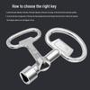 Multi-Purpose Triangle Key for Tap, Valve, Door, and Cabinet Locks