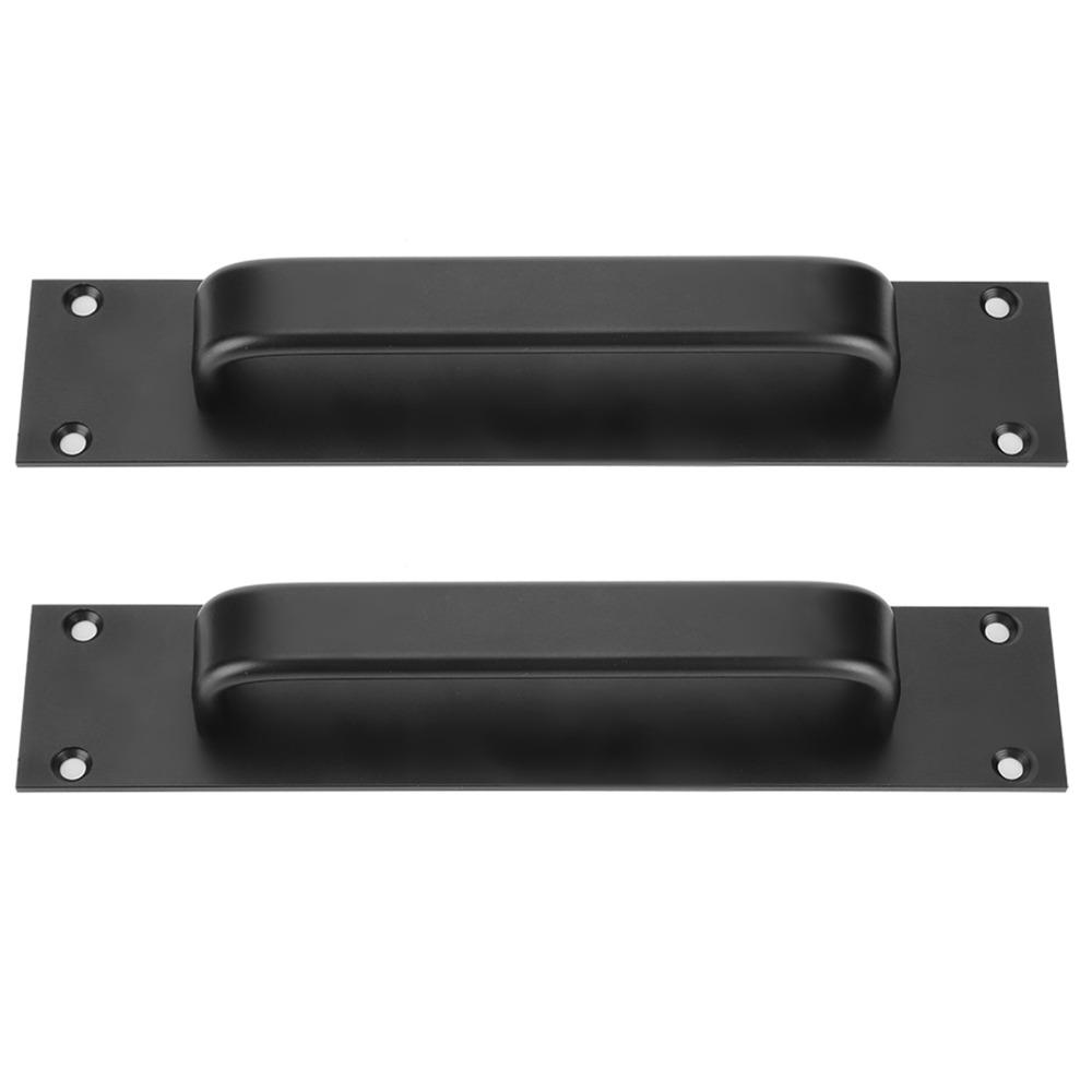 2 Pack Aluminum Alloy Door Pull Handle 7.9 Inch Long Black Sliding Door Handle 180mm Hole Center Barn Door Handles Bathroom