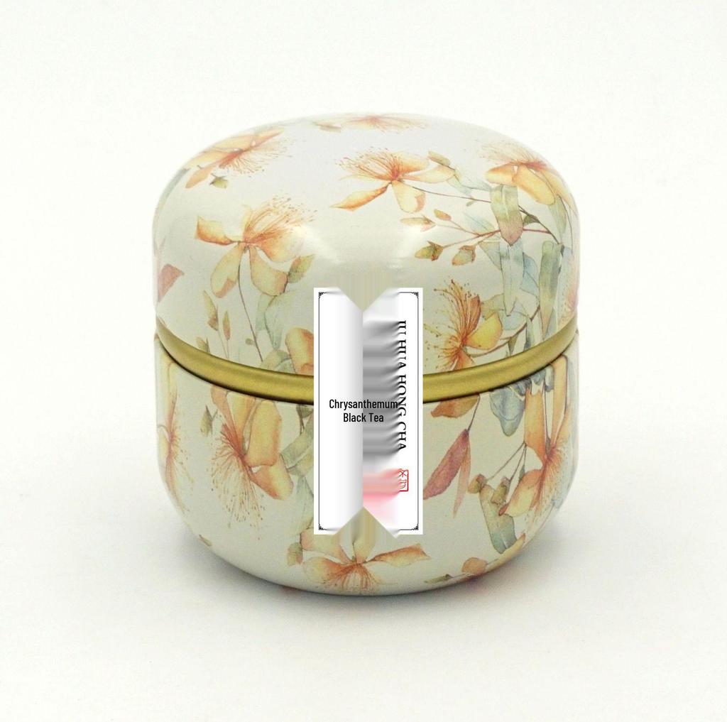 Goddess Festival Gift Box: Peach Osmanthus Oolong & Rose Black Tea in Small Iron Cans