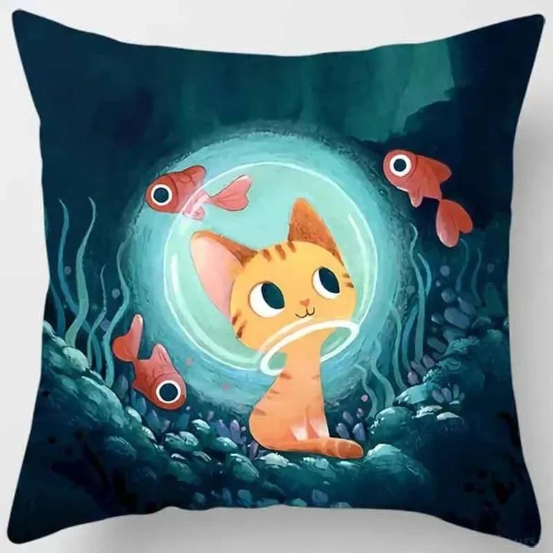Fairy Tale World Cartoon Pillowcase Car Ornaments Office Living Room Sofa Home Pillowcase