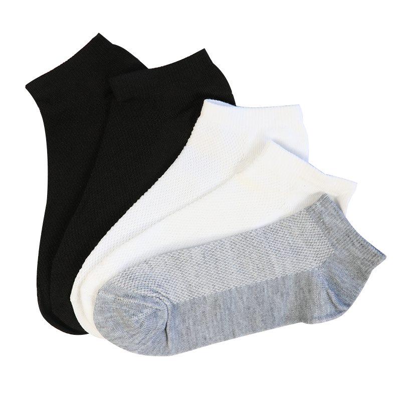 5 Paare/Lot Herren Atmungsaktive Socken Kurze Knöchelsocken Elastisch Einfarbig Mesh Baumwolle Business Unisex Socke Übergröße EU38-46