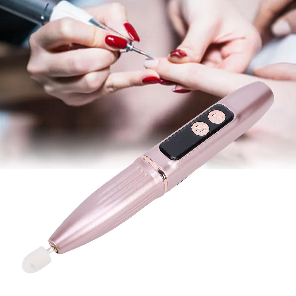 Cordless Nail Drill Machine Kit Rechargeable Nail File Pedicure Manicure Tool with 11 Drill Bits for Acrylic Gel Dip Powder