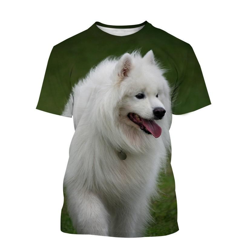 New Samoyed Pet Dog 3D Print T-Shirts Men Women Casual Fashion Streetwear Oversized Short Sleeve T Shirt Male Tees Tops Clothing