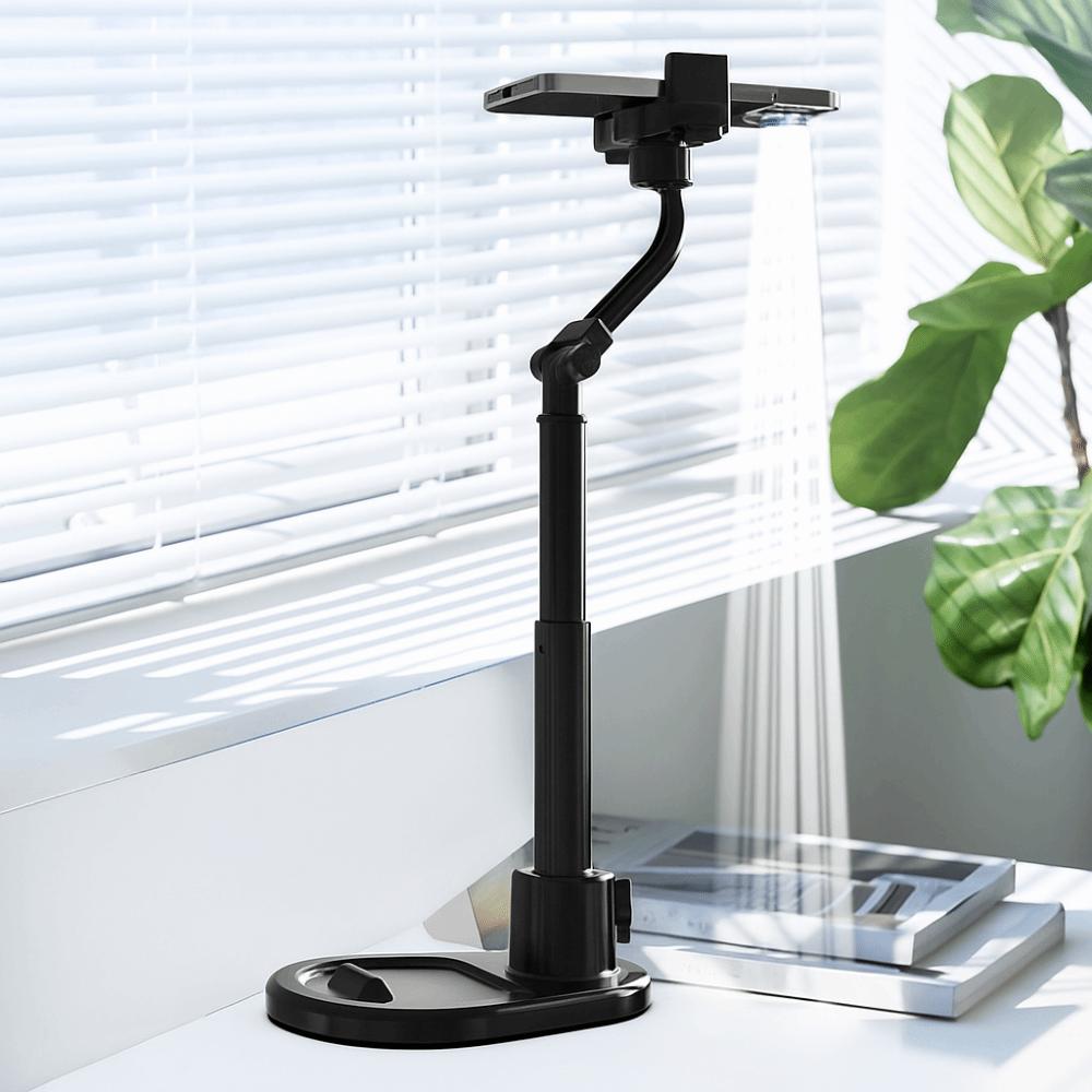 Telescopic Phone Stand Dual Card Slot Tablet Holder Sturdy Live Broadcast Bracket  Desk Table