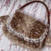 Cute Plush Deer Spot Pattern Handbag Ins Kawaii Commuter Bag Women's Faionable Versatile Oulder Bag Autumn Winter  Arrival
