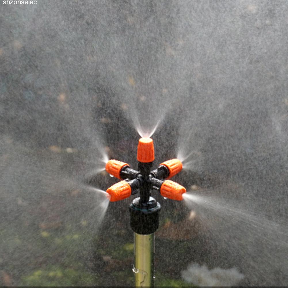 Buy 5Head Adjustable Garden Spray Nozzle Greenhouse Automatic Sprinkler Adapter at affordable
