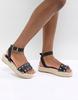 Women's Black Espadrilles Classic Rhinestones 41 W_A