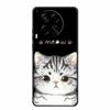 Black Silicone Case For Tecno Camon 30 Premier Pro Case Cartoon Cat Soft Back Cover Case For Tecno Camon 30 S 30S Pro Phone Case