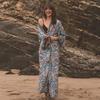 2025 Women's Rayon Print Sun Protection Holiday Cardigan & Beach Cover-up