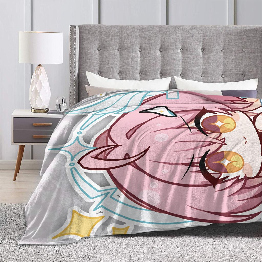 Süße Wuthering Waves Spiel-Kuscheldecke Weiche Neuheitsdecken Für Wohnzimmer Picknick Flanell-Tagesdecke Bettbezug